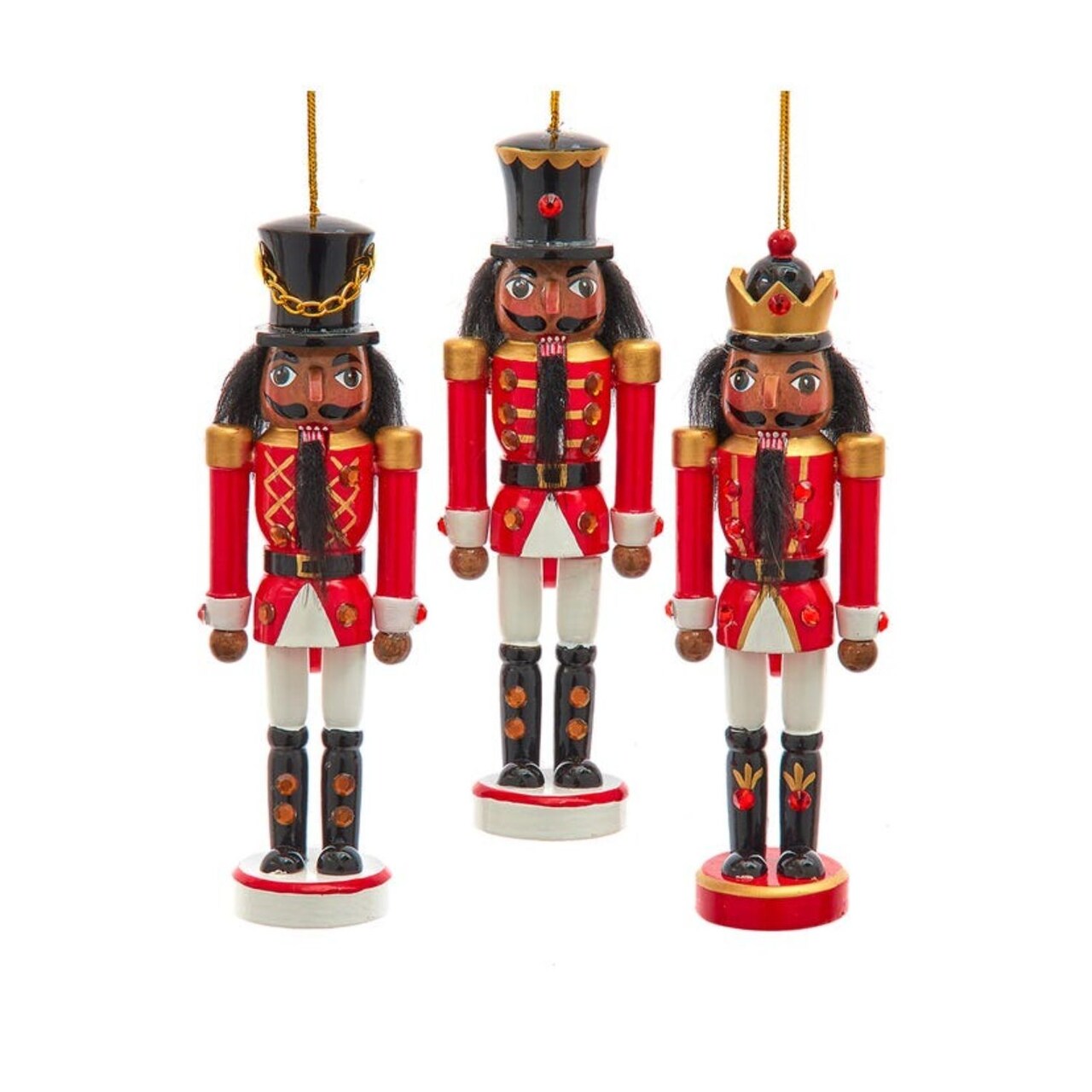 KSA Club Pack of 24 African American Nutcracker Christmas Ornaments 6"